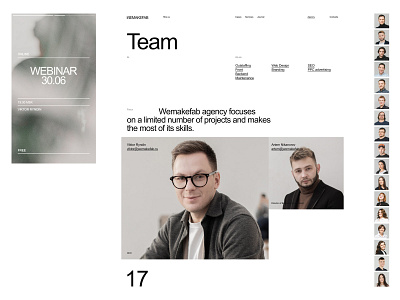 Wemakefab branding design desktop flat minimal typography ui ux web website