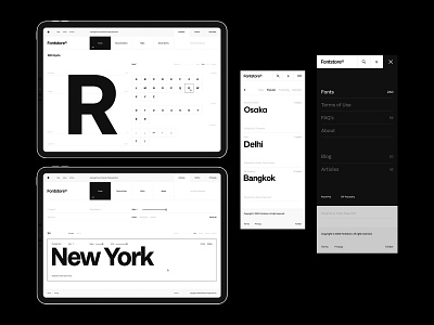 Fontshare design desktop flat minimal typo typography ui ux web website