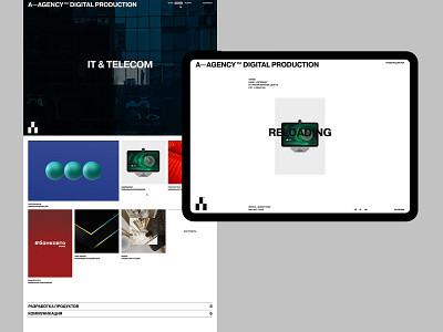 A—agency branding design desktop flat minimal typography ui ux web website
