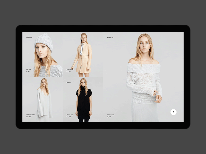 Calvin Klein desktop fullscreen minimal motion principle promo ui ux web website