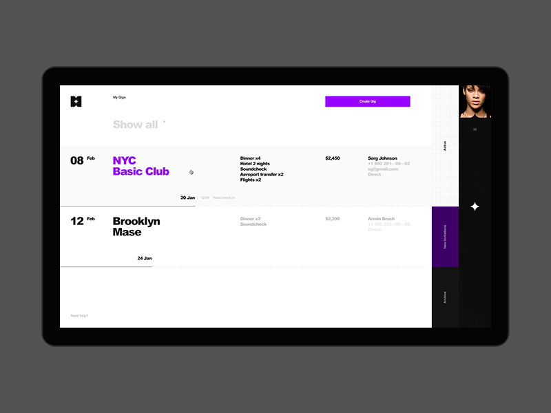 2B—in black desktop fullscreen minimal motion promo ui ux web website