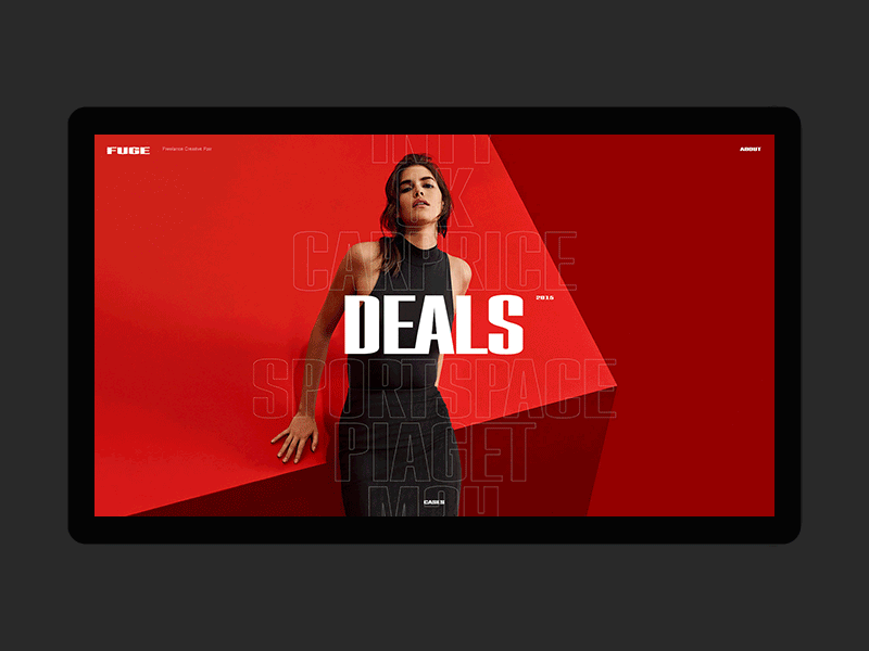 Fuge. desktop fullscreen minimal motion portfolio ui ux web website