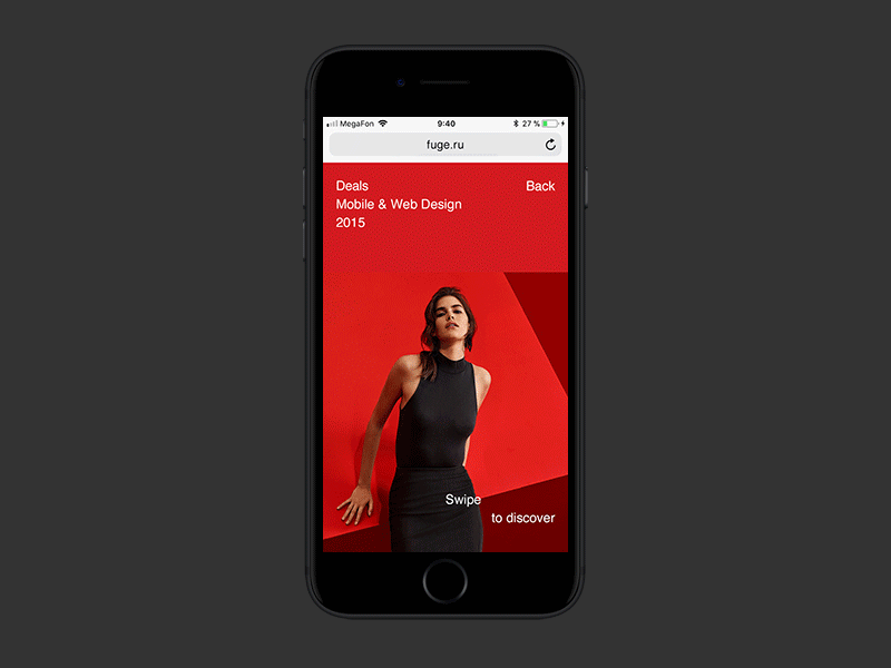 Fuge. fullscreen minimal mobile motion promo ui ux web website