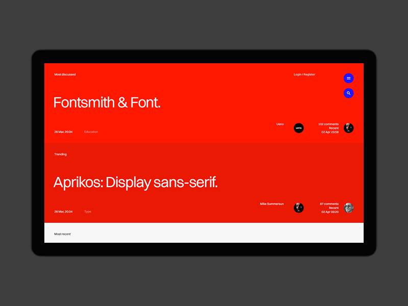 Type Related desktop fullscreen minimal motion portfolio ui ux web website