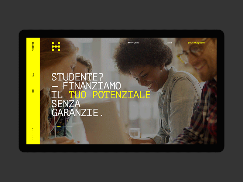 Habacus animation desktop fullscreen minimal motion principle ui ux web website