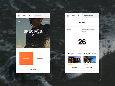 Solncetur clean design flat grid minimal mobile typo ui ux web