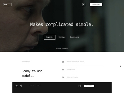 ION design desktop flat minimal typo typography ui ux web website