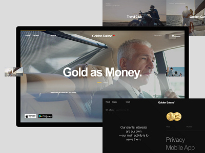 Golden Suisse design desktop flat fullscreen minimal typography ui ux web website