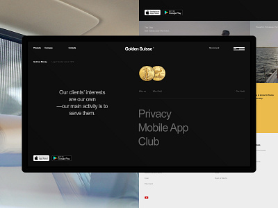 Golden Suisse design desktop flat fullscreen minimal typography ui ux web website