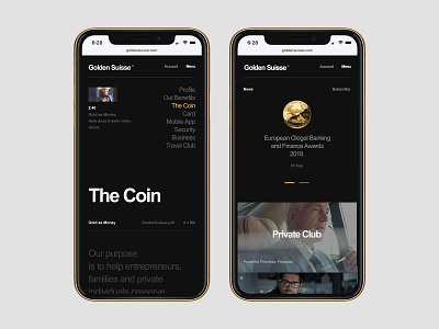 Golden Suisse design flat minimal mobile typo typography ui ux web website