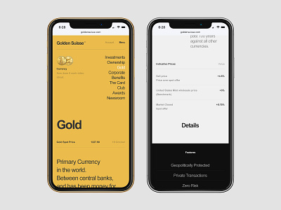 Golden Suisse design flat minimal mobile typo typography ui ux web website