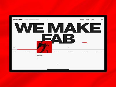We Make Fab design desktop flat fullscreen minimal typography ui ux web website