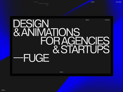 FUGE desktop flat fullscreen minimal typo typography ui ux web website