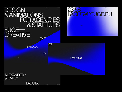 FUGE design desktop flat minimal typo typography ui ux web website