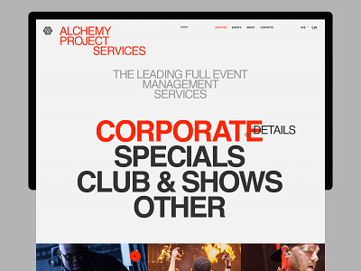 Alchemy Project design desktop flat minimal promo typography ui ux web website