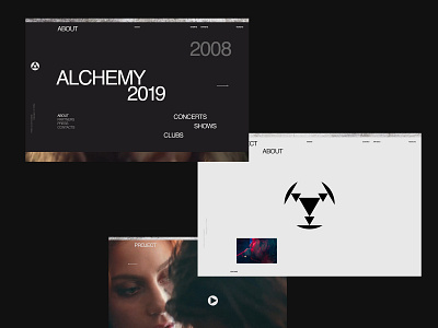 Alchemy design desktop flat fullscreen minimal typography ui ux web website