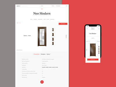 Aspect design desktop flat minimal promo typography ui ux web website