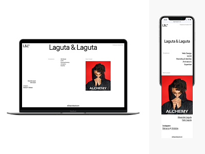 Laguta & Laguta design desktop flat minimal mobile typography ui ux web website