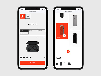 uBear design flat minimal mobile promo typography ui ux web website