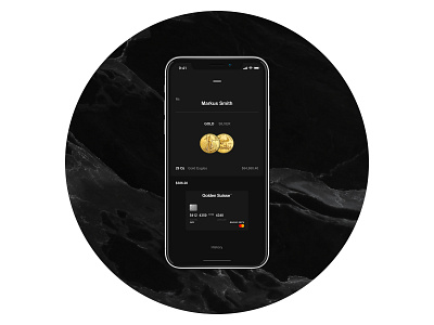 Golden Suisse App app app design banking flat minimal mobile mobile app typography ui ux