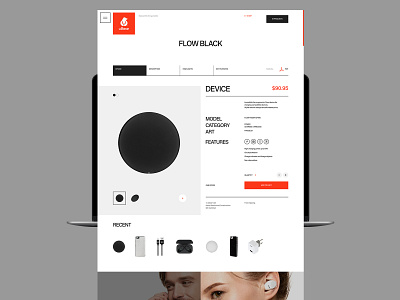 uBear design desktop flat minimal promo typography ui ux web website