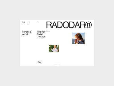 Radodar design flat minimal promo typo typography ui ux web website