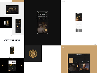 CityGuide branding design desktop flat minimal typography ui ux web website