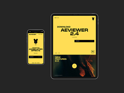 AE Viewer design desktop flat minimal mobile typography ui ux web website