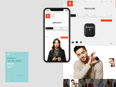 uBear design desktop flat minimal mobile promo ui ux web website