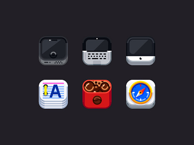 Devices #5 coffee compass document bundle icon imac iphone laptop macbook monitor ui user interface vector