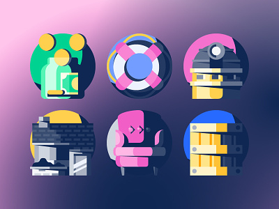 Assorted flat icon furniture graphic design icon real estate science security startup ui user interface vector