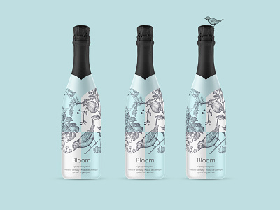 Bloom Sparkling Wine Package Design design packaging
