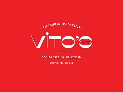 Vito's Wings & Pizza Branding branding design graphic design illustration interior logo menu design packaging