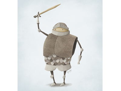 A knight in kind of shining armor armor cute illustration knight photoshop sword