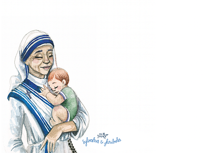 Mother Teresa design illustration love tenderlove watercolor