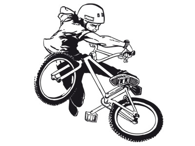 BMX Rider bmx brush illustration ink pen rider sketch