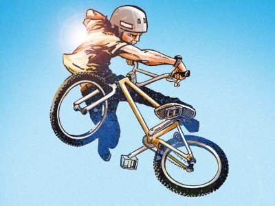 BMX Rider Rebound bmx brush digital illustration pen