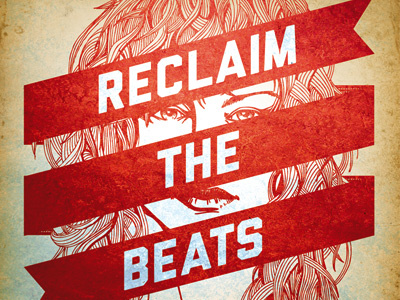 Reclaim The Beats banner girl illustration stroke woman