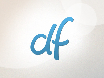 df Logo logo script typo