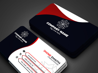 Simple Business card design business card print design professional business card red simple visiting card