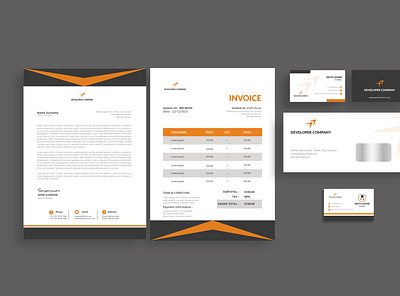 Stationary Design business card id card invoice design letterhead stationary stationary design