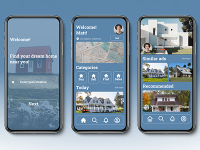 Real Estate - Mobile App UI Design app design mobile app ui ux