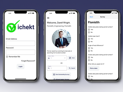 iChekt - Mobile App UI Design