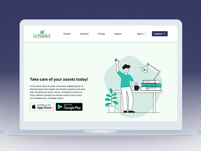 iChekt - Desktop Website Design app design mobile app ui ux web design website design