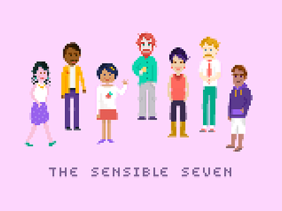 The Sensible Seven 8bit pixels video game