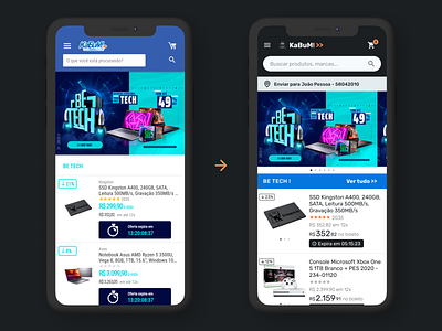 Kabum - Home - Redesign app design ecommerce figma kabum mobile ui ux