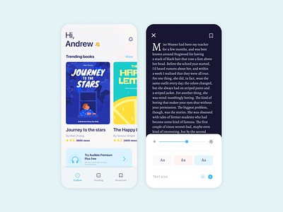 Book store app app book clean concept design ios mobile ui