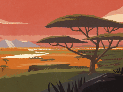 Day&Night In Savanna afrika daynight animation nature savanna