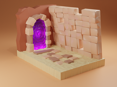 LowPoly MiniDungeon - Portal v.2 3d lowpoly minidungeon videogames