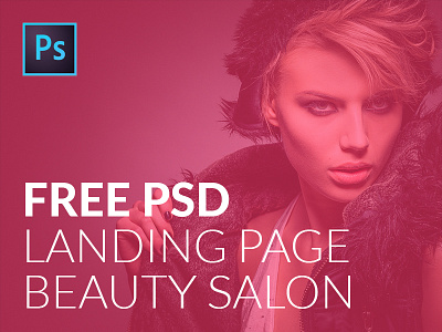 FREE PSD landing page template for Beauty Salons